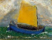 Odilon Redon The Mystical Boat oil